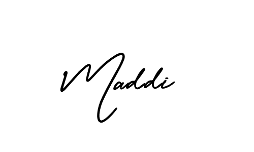 Design your own signature with our free online signature maker. With this signature software, you can create a handwritten (AmerikaSignatureDemo-Regular) signature for name Maddi. Maddi signature style 3 images and pictures png