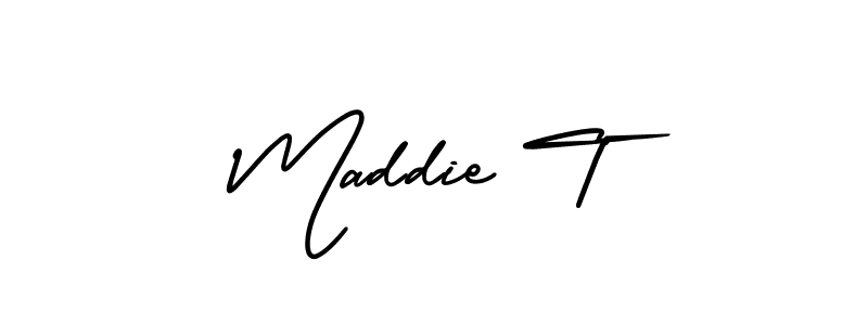How to Draw Maddie T signature style? AmerikaSignatureDemo-Regular is a latest design signature styles for name Maddie T. Maddie T signature style 3 images and pictures png