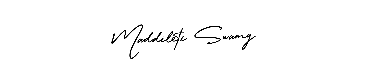 Use a signature maker to create a handwritten signature online. With this signature software, you can design (AmerikaSignatureDemo-Regular) your own signature for name Maddileti Swamy. Maddileti Swamy signature style 3 images and pictures png