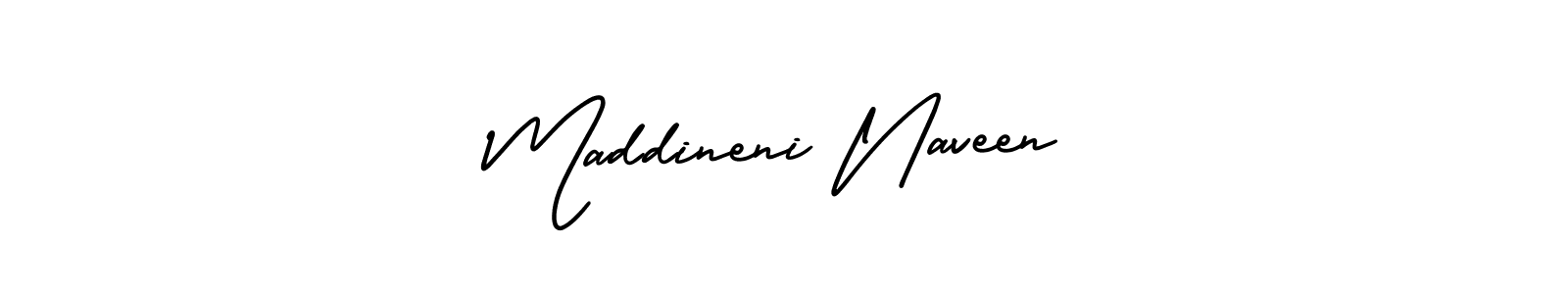 if you are searching for the best signature style for your name Maddineni Naveen. so please give up your signature search. here we have designed multiple signature styles  using AmerikaSignatureDemo-Regular. Maddineni Naveen signature style 3 images and pictures png