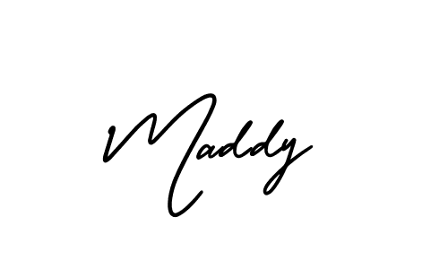 Create a beautiful signature design for name Maddy. With this signature (AmerikaSignatureDemo-Regular) fonts, you can make a handwritten signature for free. Maddy signature style 3 images and pictures png