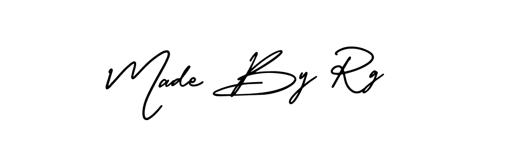 You should practise on your own different ways (AmerikaSignatureDemo-Regular) to write your name (Made By Rg) in signature. don't let someone else do it for you. Made By Rg signature style 3 images and pictures png