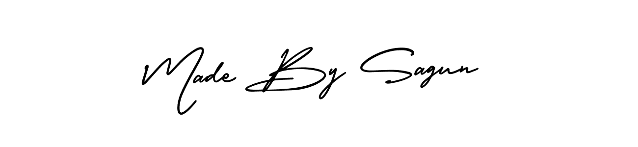 Make a beautiful signature design for name Made By Sagun. With this signature (AmerikaSignatureDemo-Regular) style, you can create a handwritten signature for free. Made By Sagun signature style 3 images and pictures png