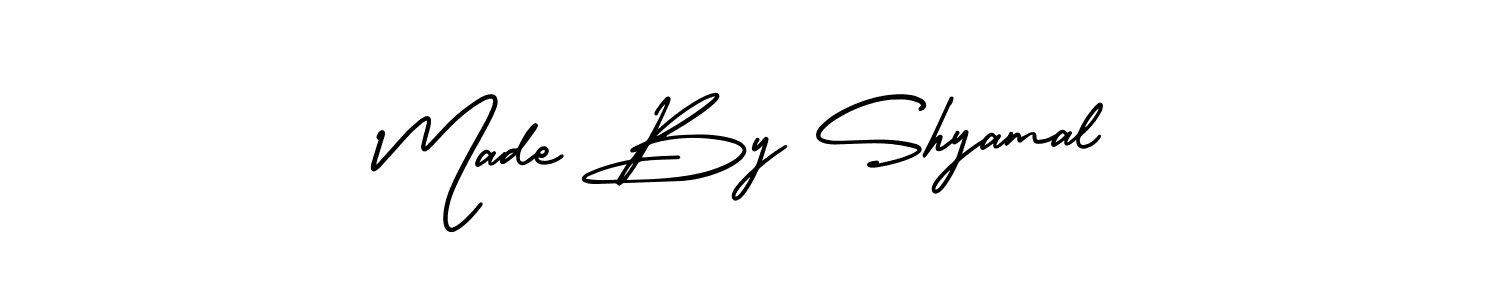 if you are searching for the best signature style for your name Made By Shyamal. so please give up your signature search. here we have designed multiple signature styles  using AmerikaSignatureDemo-Regular. Made By Shyamal signature style 3 images and pictures png