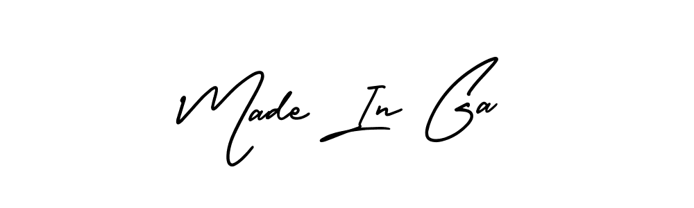 Made In Ga stylish signature style. Best Handwritten Sign (AmerikaSignatureDemo-Regular) for my name. Handwritten Signature Collection Ideas for my name Made In Ga. Made In Ga signature style 3 images and pictures png