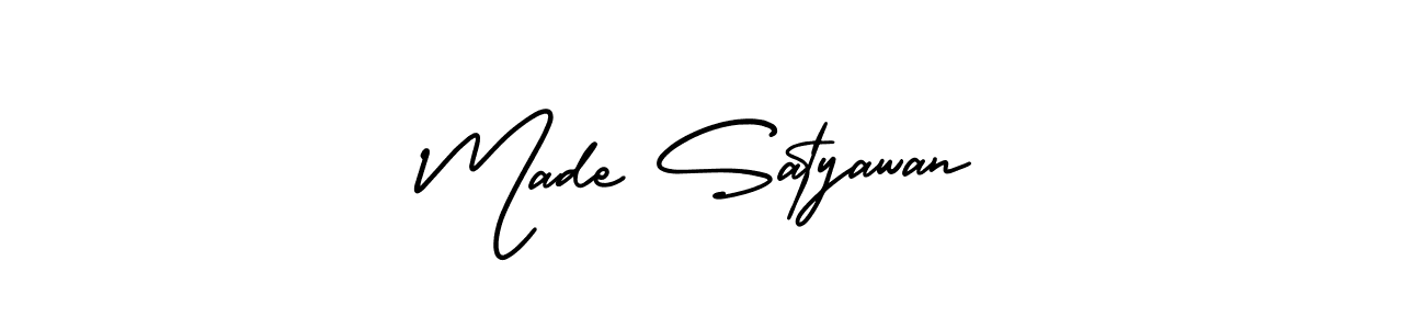 Also You can easily find your signature by using the search form. We will create Made Satyawan name handwritten signature images for you free of cost using AmerikaSignatureDemo-Regular sign style. Made Satyawan signature style 3 images and pictures png