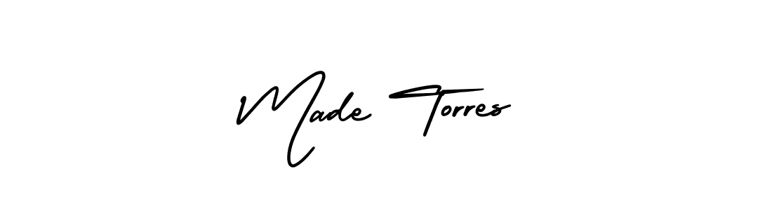 Made Torres stylish signature style. Best Handwritten Sign (AmerikaSignatureDemo-Regular) for my name. Handwritten Signature Collection Ideas for my name Made Torres. Made Torres signature style 3 images and pictures png