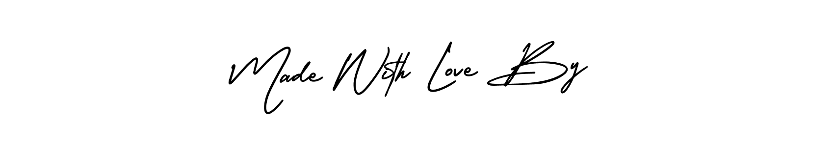 Use a signature maker to create a handwritten signature online. With this signature software, you can design (AmerikaSignatureDemo-Regular) your own signature for name Made With Love By. Made With Love By signature style 3 images and pictures png