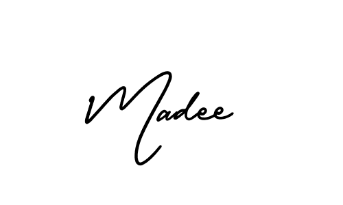 Madee stylish signature style. Best Handwritten Sign (AmerikaSignatureDemo-Regular) for my name. Handwritten Signature Collection Ideas for my name Madee. Madee signature style 3 images and pictures png