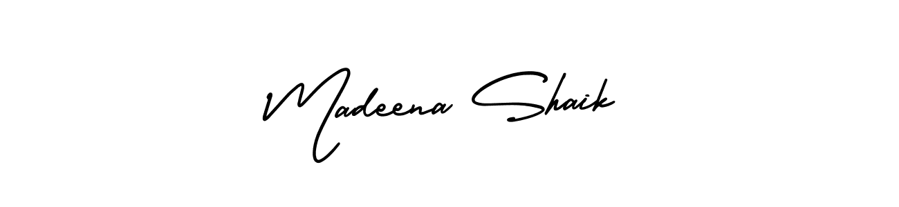 AmerikaSignatureDemo-Regular is a professional signature style that is perfect for those who want to add a touch of class to their signature. It is also a great choice for those who want to make their signature more unique. Get Madeena Shaik name to fancy signature for free. Madeena Shaik signature style 3 images and pictures png