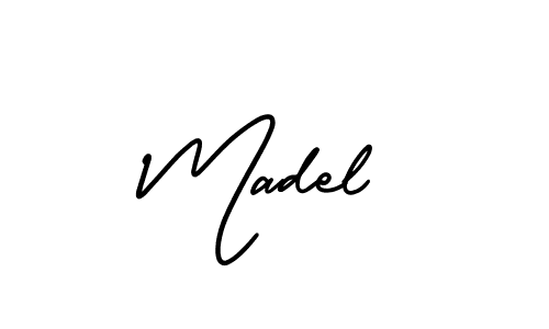AmerikaSignatureDemo-Regular is a professional signature style that is perfect for those who want to add a touch of class to their signature. It is also a great choice for those who want to make their signature more unique. Get Madel name to fancy signature for free. Madel signature style 3 images and pictures png