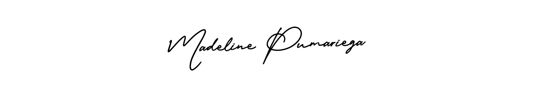 Check out images of Autograph of Madeline Pumariega name. Actor Madeline Pumariega Signature Style. AmerikaSignatureDemo-Regular is a professional sign style online. Madeline Pumariega signature style 3 images and pictures png