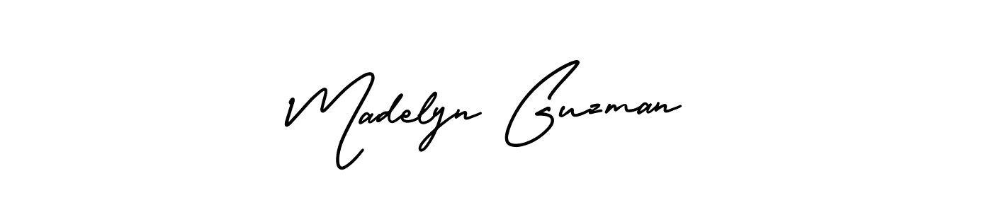 AmerikaSignatureDemo-Regular is a professional signature style that is perfect for those who want to add a touch of class to their signature. It is also a great choice for those who want to make their signature more unique. Get Madelyn Guzman name to fancy signature for free. Madelyn Guzman signature style 3 images and pictures png