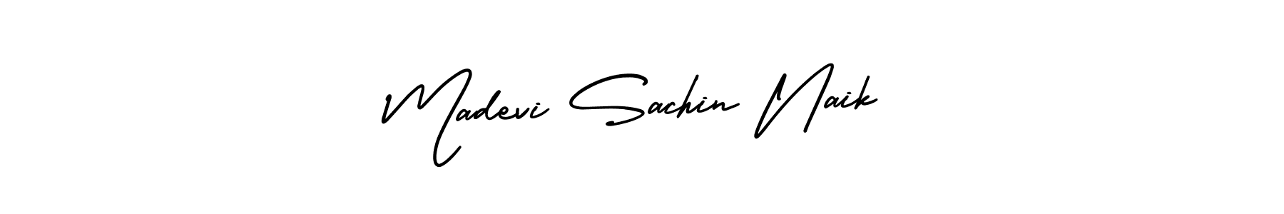 Check out images of Autograph of Madevi Sachin Naik name. Actor Madevi Sachin Naik Signature Style. AmerikaSignatureDemo-Regular is a professional sign style online. Madevi Sachin Naik signature style 3 images and pictures png