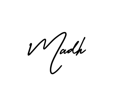 Design your own signature with our free online signature maker. With this signature software, you can create a handwritten (AmerikaSignatureDemo-Regular) signature for name Madh. Madh signature style 3 images and pictures png