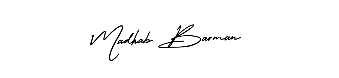 It looks lik you need a new signature style for name Madhab Barman. Design unique handwritten (AmerikaSignatureDemo-Regular) signature with our free signature maker in just a few clicks. Madhab Barman signature style 3 images and pictures png