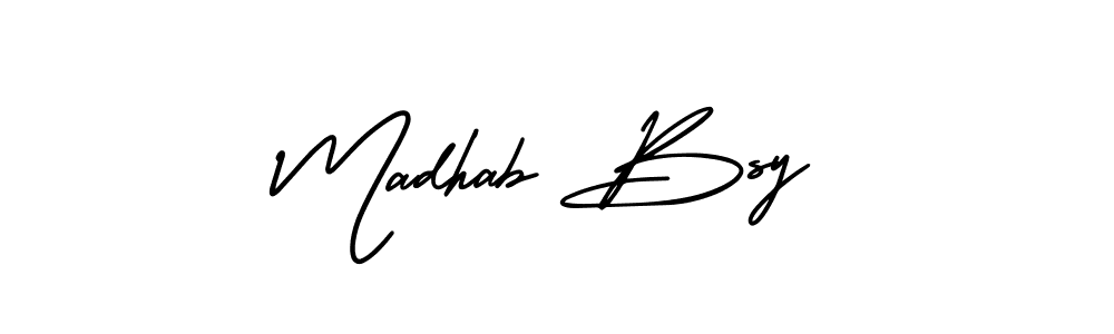 This is the best signature style for the Madhab Bsy name. Also you like these signature font (AmerikaSignatureDemo-Regular). Mix name signature. Madhab Bsy signature style 3 images and pictures png