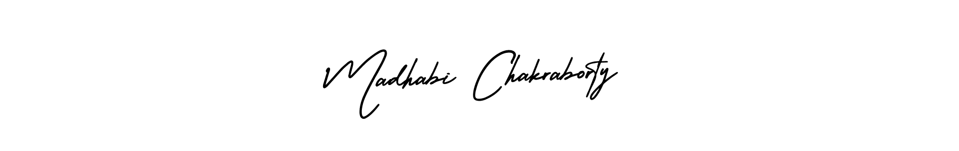 How to Draw Madhabi Chakraborty signature style? AmerikaSignatureDemo-Regular is a latest design signature styles for name Madhabi Chakraborty. Madhabi Chakraborty signature style 3 images and pictures png