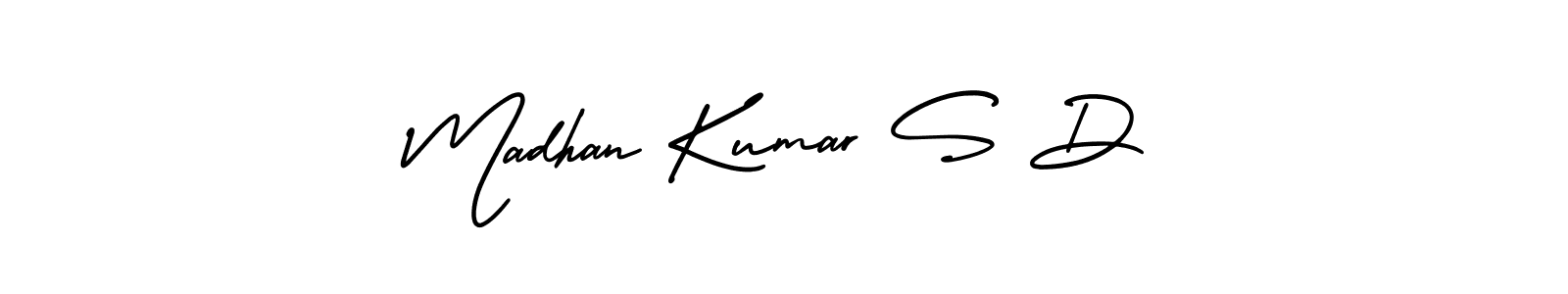 Similarly AmerikaSignatureDemo-Regular is the best handwritten signature design. Signature creator online .You can use it as an online autograph creator for name Madhan Kumar S D. Madhan Kumar S D signature style 3 images and pictures png