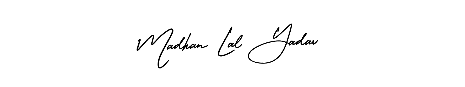 Design your own signature with our free online signature maker. With this signature software, you can create a handwritten (AmerikaSignatureDemo-Regular) signature for name Madhan Lal Yadav. Madhan Lal Yadav signature style 3 images and pictures png