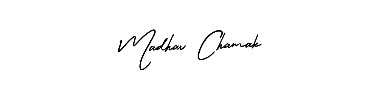 Create a beautiful signature design for name Madhav Chamak. With this signature (AmerikaSignatureDemo-Regular) fonts, you can make a handwritten signature for free. Madhav Chamak signature style 3 images and pictures png