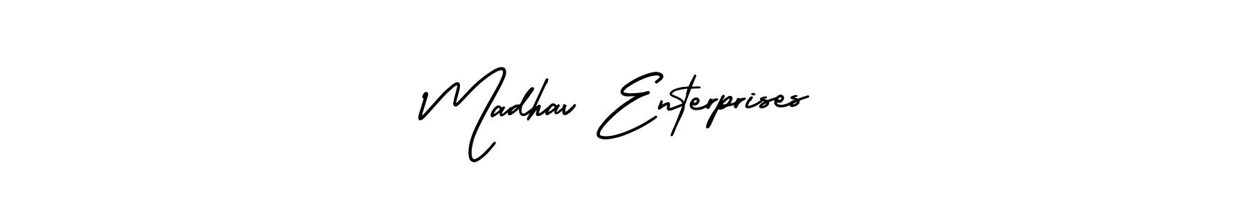 Use a signature maker to create a handwritten signature online. With this signature software, you can design (AmerikaSignatureDemo-Regular) your own signature for name Madhav Enterprises. Madhav Enterprises signature style 3 images and pictures png
