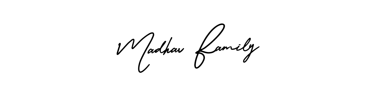 How to Draw Madhav Family signature style? AmerikaSignatureDemo-Regular is a latest design signature styles for name Madhav Family. Madhav Family signature style 3 images and pictures png