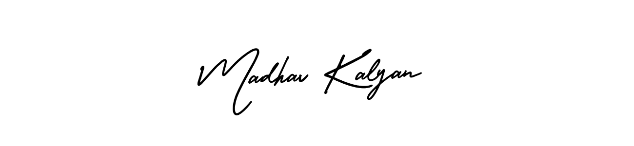 Use a signature maker to create a handwritten signature online. With this signature software, you can design (AmerikaSignatureDemo-Regular) your own signature for name Madhav Kalyan. Madhav Kalyan signature style 3 images and pictures png