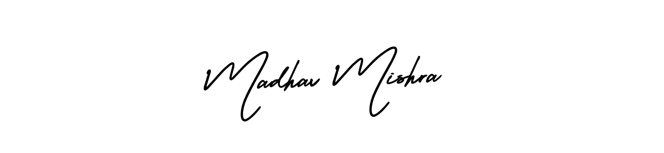 This is the best signature style for the Madhav Mishra name. Also you like these signature font (AmerikaSignatureDemo-Regular). Mix name signature. Madhav Mishra signature style 3 images and pictures png