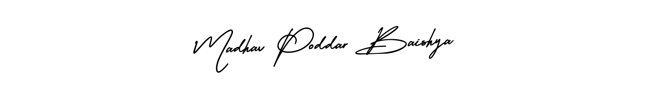 Design your own signature with our free online signature maker. With this signature software, you can create a handwritten (AmerikaSignatureDemo-Regular) signature for name Madhav Poddar Baishya. Madhav Poddar Baishya signature style 3 images and pictures png