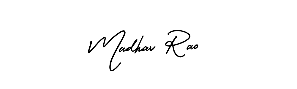 AmerikaSignatureDemo-Regular is a professional signature style that is perfect for those who want to add a touch of class to their signature. It is also a great choice for those who want to make their signature more unique. Get Madhav Rao name to fancy signature for free. Madhav Rao signature style 3 images and pictures png