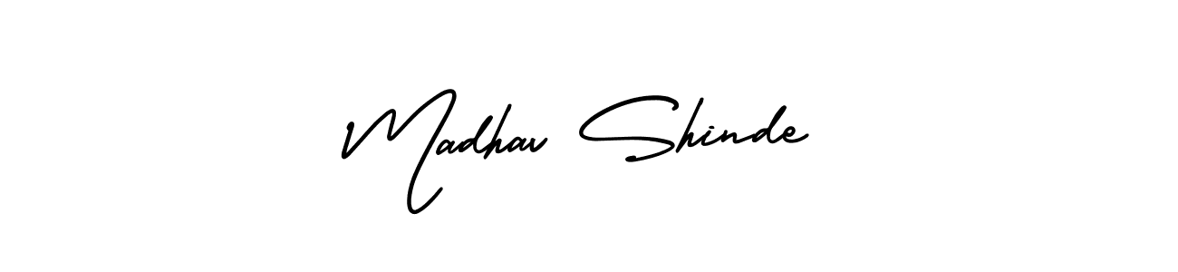 How to make Madhav Shinde signature? AmerikaSignatureDemo-Regular is a professional autograph style. Create handwritten signature for Madhav Shinde name. Madhav Shinde signature style 3 images and pictures png
