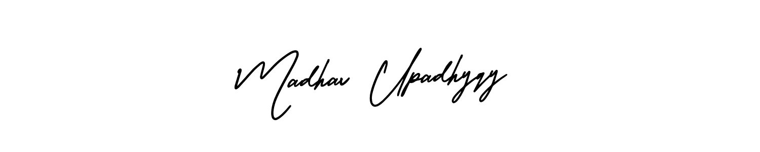 Also You can easily find your signature by using the search form. We will create Madhav Upadhyqy name handwritten signature images for you free of cost using AmerikaSignatureDemo-Regular sign style. Madhav Upadhyqy signature style 3 images and pictures png