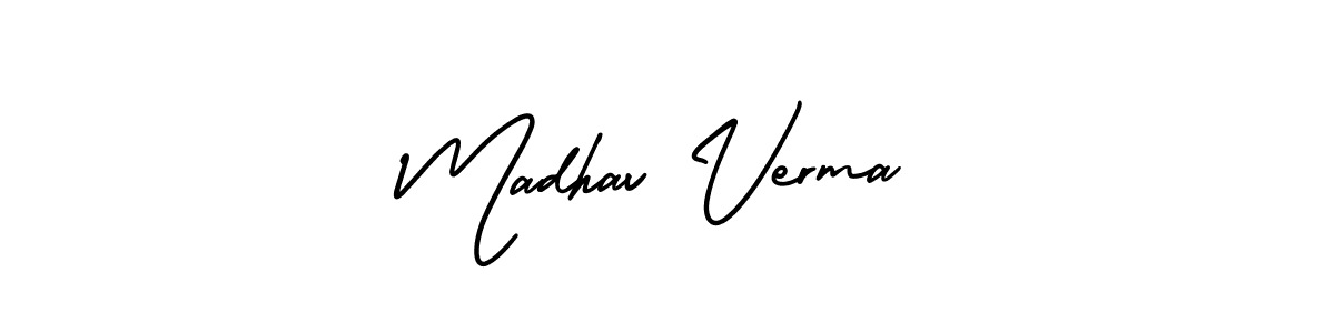 It looks lik you need a new signature style for name Madhav Verma. Design unique handwritten (AmerikaSignatureDemo-Regular) signature with our free signature maker in just a few clicks. Madhav Verma signature style 3 images and pictures png