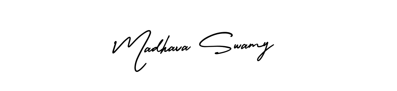 Design your own signature with our free online signature maker. With this signature software, you can create a handwritten (AmerikaSignatureDemo-Regular) signature for name Madhava Swamy. Madhava Swamy signature style 3 images and pictures png