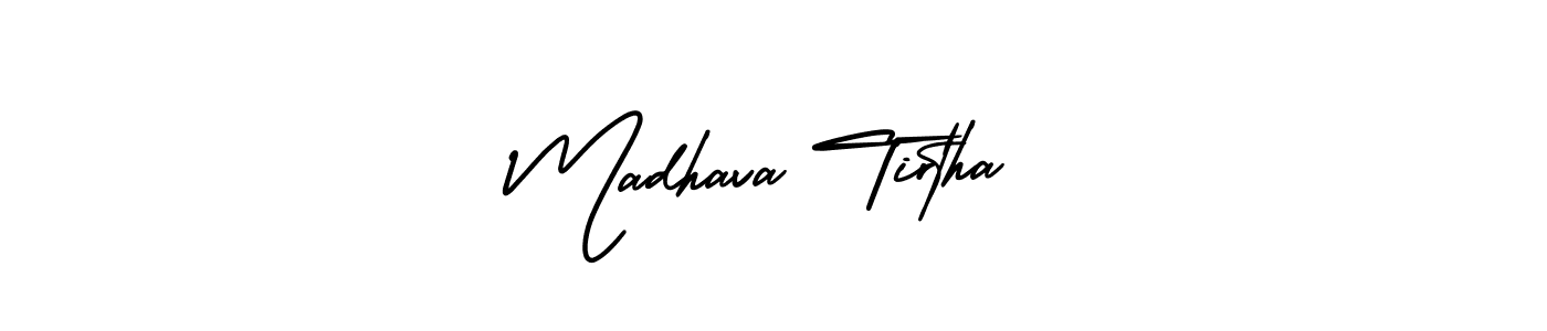 Create a beautiful signature design for name Madhava Tirtha. With this signature (AmerikaSignatureDemo-Regular) fonts, you can make a handwritten signature for free. Madhava Tirtha signature style 3 images and pictures png