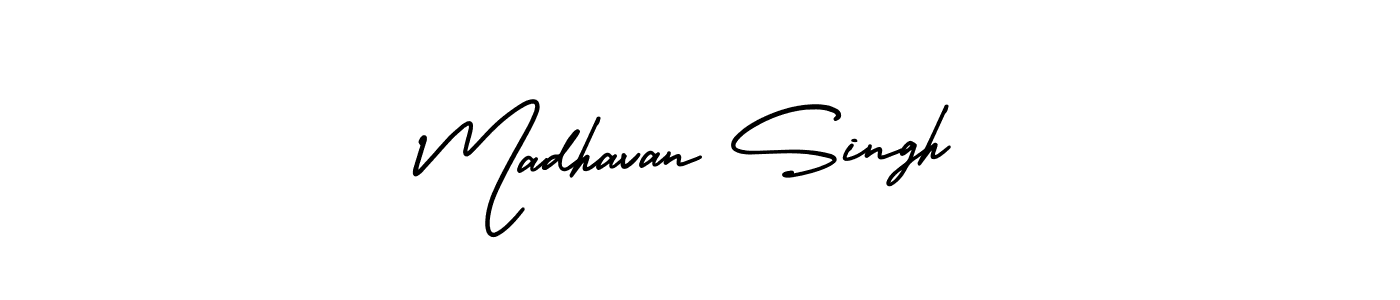 Design your own signature with our free online signature maker. With this signature software, you can create a handwritten (AmerikaSignatureDemo-Regular) signature for name Madhavan Singh. Madhavan Singh signature style 3 images and pictures png