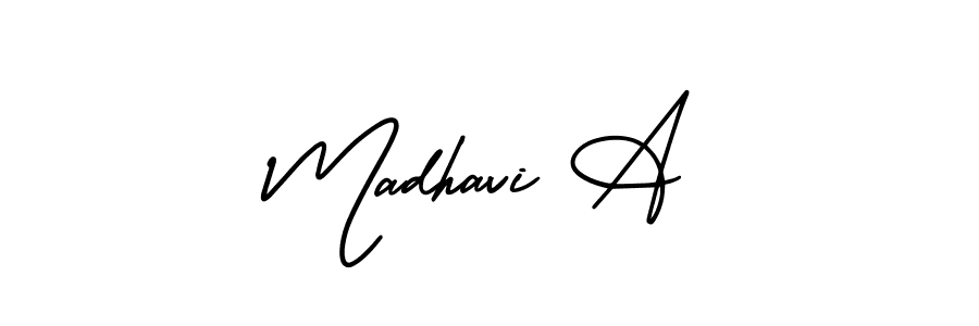 Make a beautiful signature design for name Madhavi A. Use this online signature maker to create a handwritten signature for free. Madhavi A signature style 3 images and pictures png
