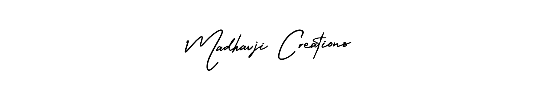 Also we have Madhavji Creations name is the best signature style. Create professional handwritten signature collection using AmerikaSignatureDemo-Regular autograph style. Madhavji Creations signature style 3 images and pictures png