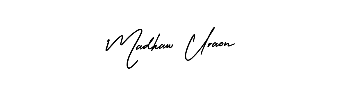 It looks lik you need a new signature style for name Madhaw Uraon. Design unique handwritten (AmerikaSignatureDemo-Regular) signature with our free signature maker in just a few clicks. Madhaw Uraon signature style 3 images and pictures png