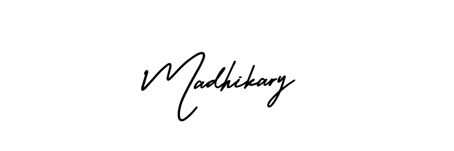 How to Draw Madhikary signature style? AmerikaSignatureDemo-Regular is a latest design signature styles for name Madhikary. Madhikary signature style 3 images and pictures png