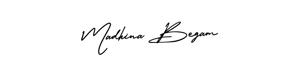 How to make Madhina Begam signature? AmerikaSignatureDemo-Regular is a professional autograph style. Create handwritten signature for Madhina Begam name. Madhina Begam signature style 3 images and pictures png