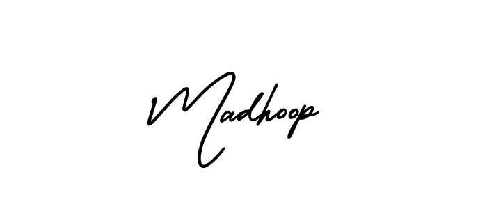 Make a beautiful signature design for name Madhoop. With this signature (AmerikaSignatureDemo-Regular) style, you can create a handwritten signature for free. Madhoop signature style 3 images and pictures png