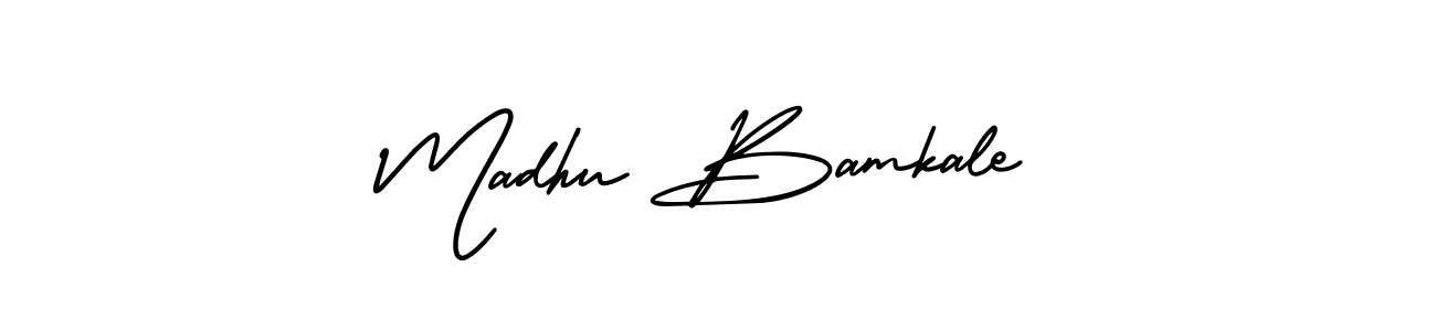 How to Draw Madhu Bamkale signature style? AmerikaSignatureDemo-Regular is a latest design signature styles for name Madhu Bamkale. Madhu Bamkale signature style 3 images and pictures png