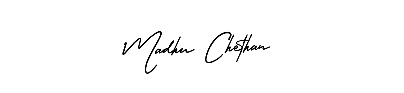 How to make Madhu Chethan signature? AmerikaSignatureDemo-Regular is a professional autograph style. Create handwritten signature for Madhu Chethan name. Madhu Chethan signature style 3 images and pictures png