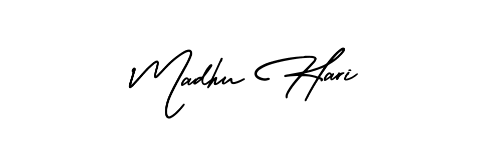 How to Draw Madhu Hari signature style? AmerikaSignatureDemo-Regular is a latest design signature styles for name Madhu Hari. Madhu Hari signature style 3 images and pictures png