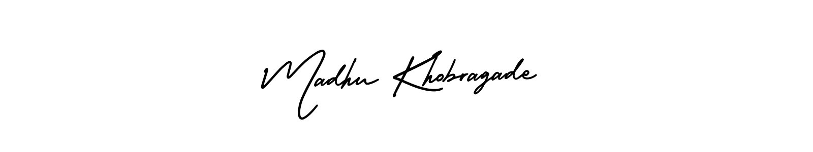 Create a beautiful signature design for name Madhu Khobragade. With this signature (AmerikaSignatureDemo-Regular) fonts, you can make a handwritten signature for free. Madhu Khobragade signature style 3 images and pictures png