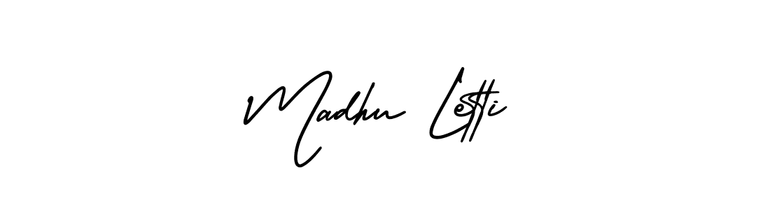 How to Draw Madhu Letti signature style? AmerikaSignatureDemo-Regular is a latest design signature styles for name Madhu Letti. Madhu Letti signature style 3 images and pictures png