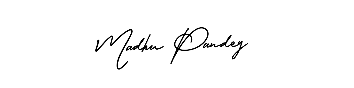 AmerikaSignatureDemo-Regular is a professional signature style that is perfect for those who want to add a touch of class to their signature. It is also a great choice for those who want to make their signature more unique. Get Madhu Pandey name to fancy signature for free. Madhu Pandey signature style 3 images and pictures png