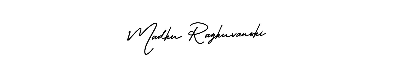How to make Madhu Raghuvanshi name signature. Use AmerikaSignatureDemo-Regular style for creating short signs online. This is the latest handwritten sign. Madhu Raghuvanshi signature style 3 images and pictures png